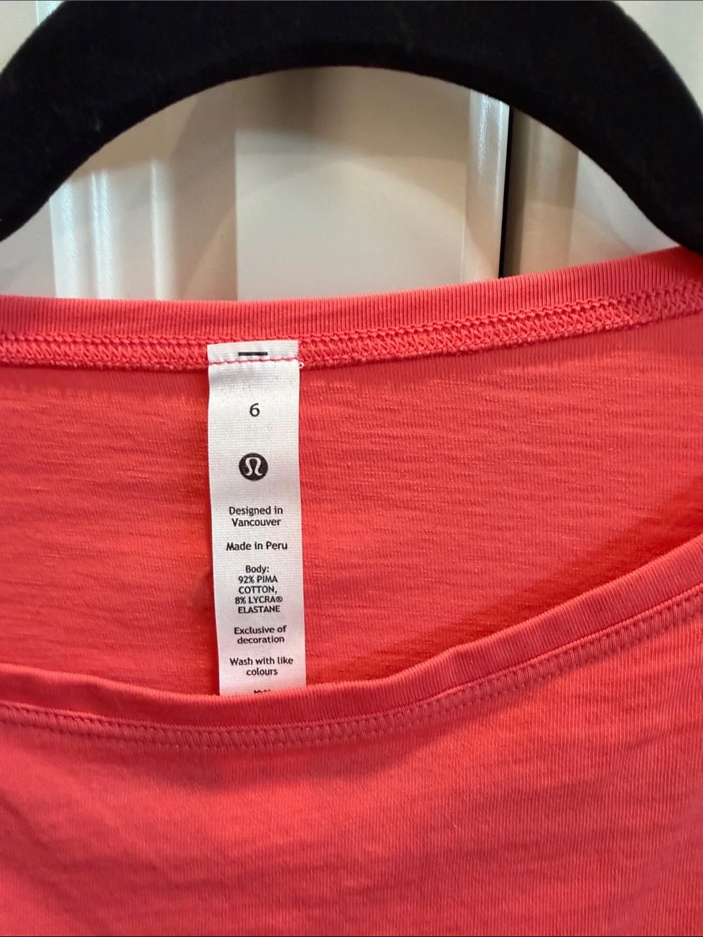 lululemon athletica Coral Pink Short Sleeve Track Top